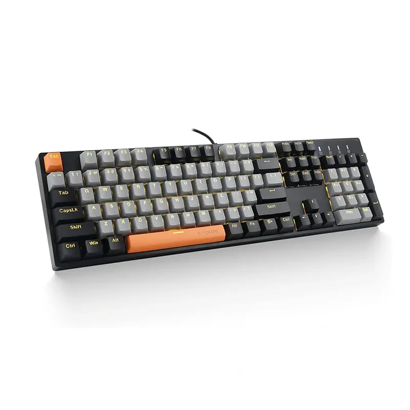 Mechanical 104 kī piha-nui kamepiula keyboards