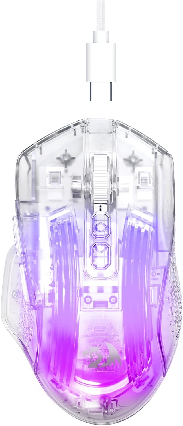 Keʻokeʻo m695CTCT 24,000 DPI 8 RGG LEDIT REPTITED SIMITED SIMITED Gaming Mode