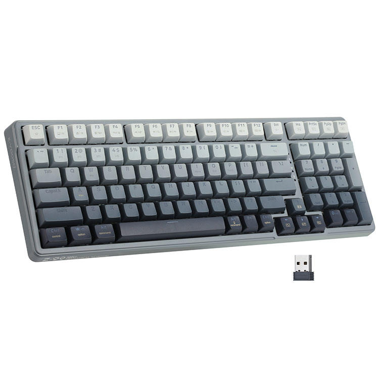 Nā kī kī ʻole Bluetooth 2.4G 94 Pāpā Mechanical Keyboard